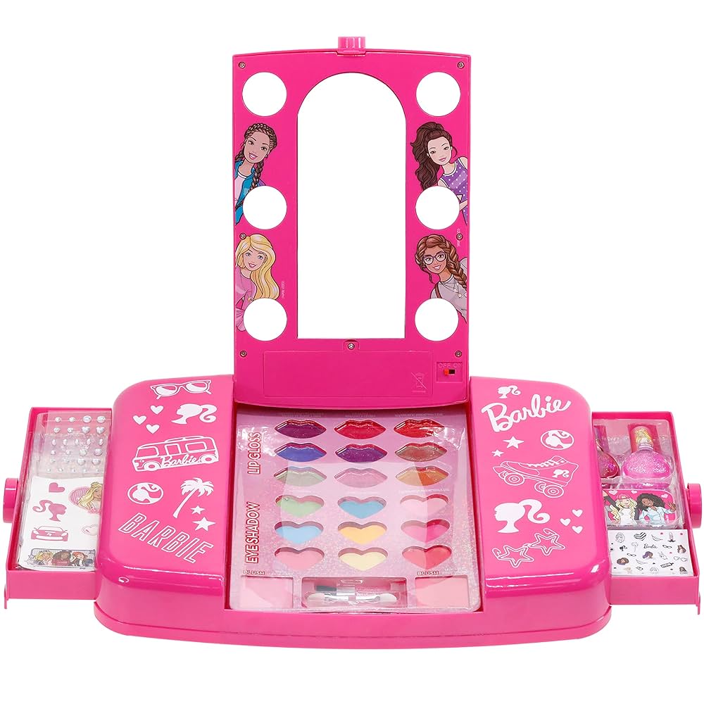 Amazon.com: Barbie Beauty Vanity Set with Light-Up Mirror